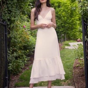 Reformation Chalet Dress in Ivory